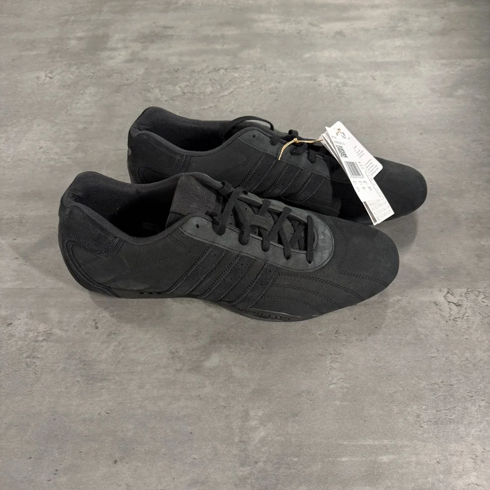 Adidas Adiracer Lo Mens Size 12 Black JP7016 Motorsport Driving Shoes Sneakers
